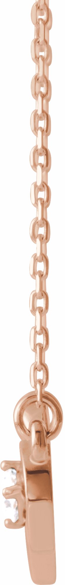 14K Rose 1/10 CTW Diamond Infinity-Inspired Heart 16-18 Necklace