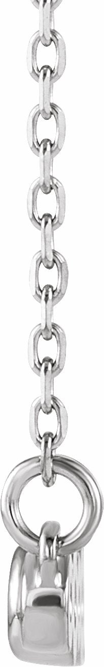 14K White 1/5 CTW Diamond Bezel-Set Bar 16-18 Necklace