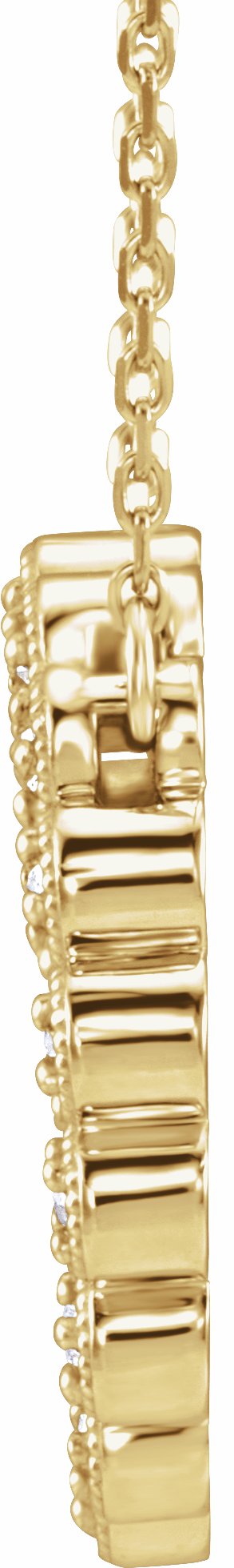 14K Yellow 1/4 CTW Diamond Circle 16-18  Necklace