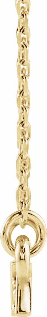 14K Yellow .05 CTW Diamond Geometric Bar 16-18 Necklace