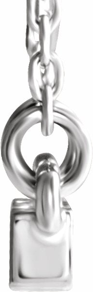 14K White 1/10 CTW Diamond Bar 16-18 Necklace