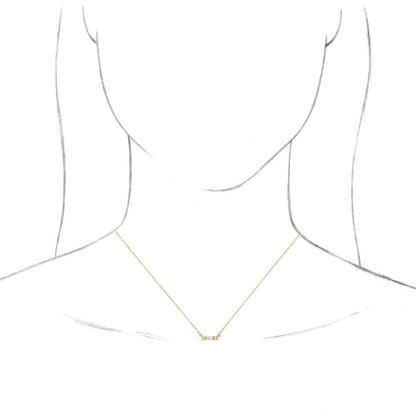 14K Yellow 1/10 CTW Diamond Bar 16-18 Necklace