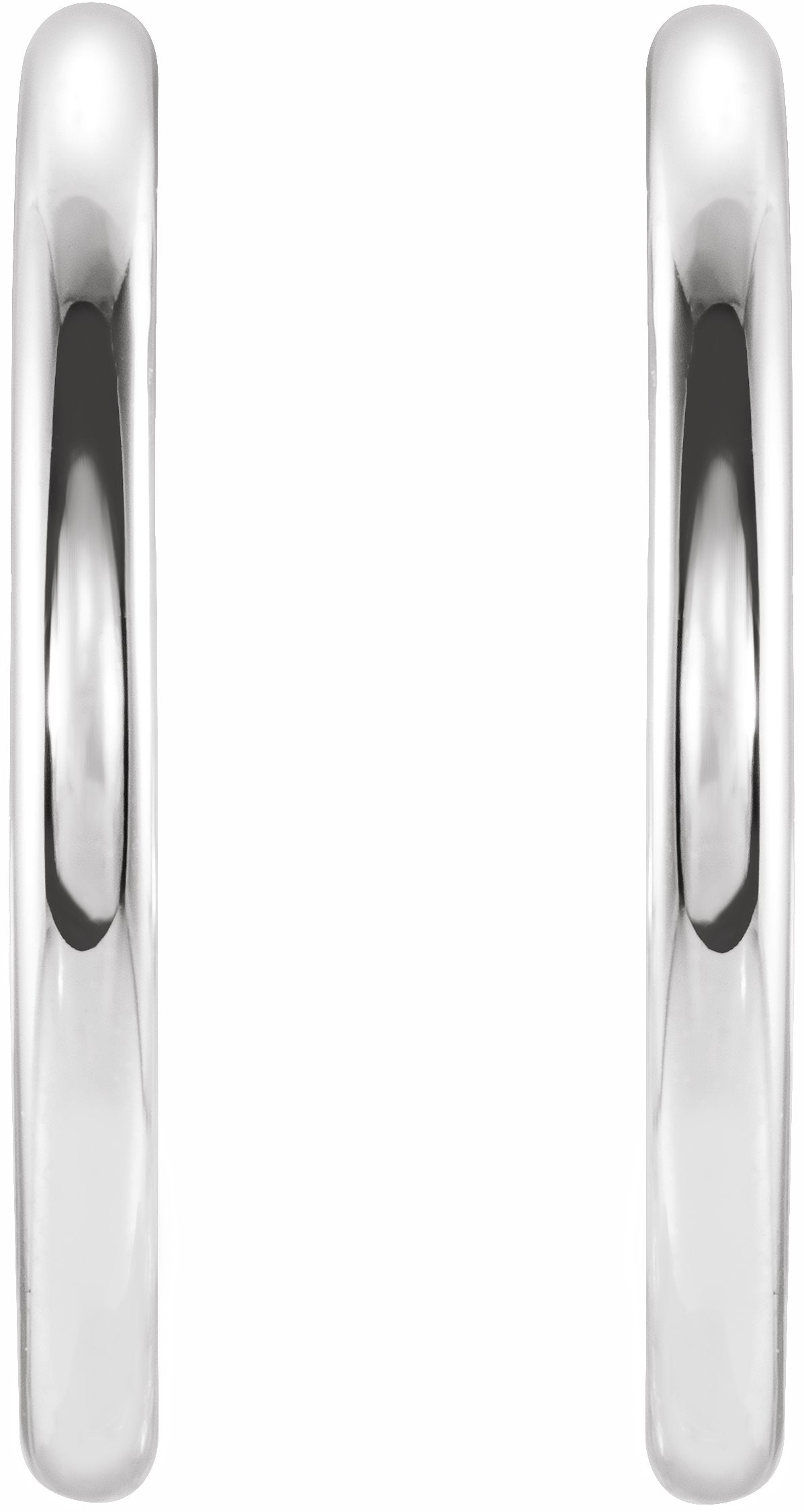 14K White 20 mm Vintage-Inspired Hoop Earrings