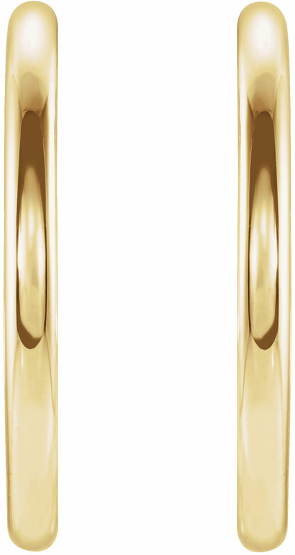 14K Yellow 20 mm Vintage-Inspired Hoop Earrings