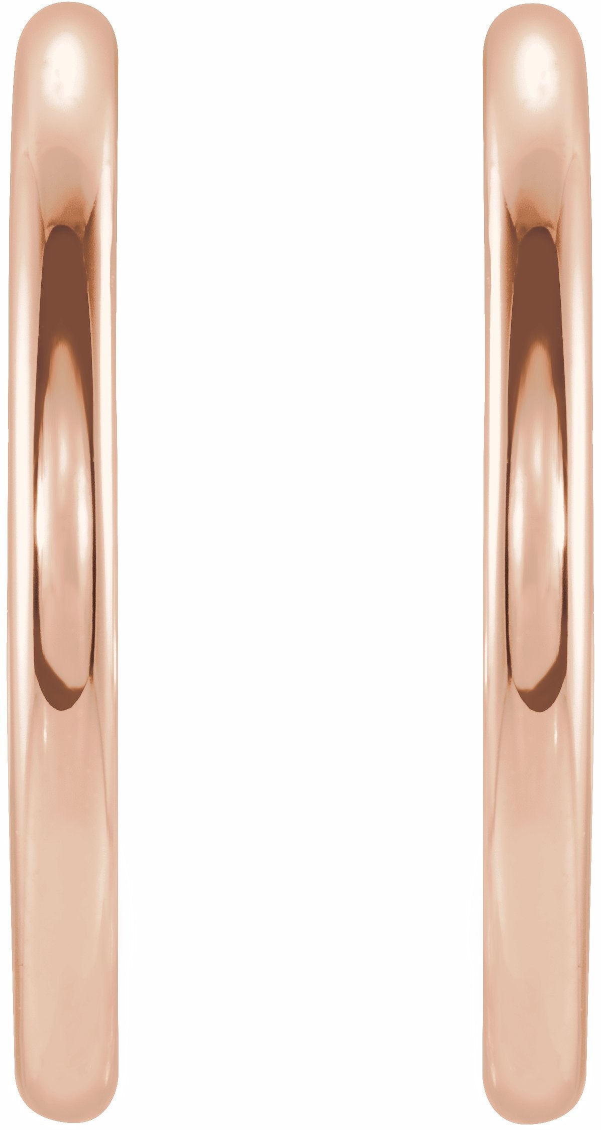 14K Rose 20 mm Vintage-Inspired Hoop Earrings