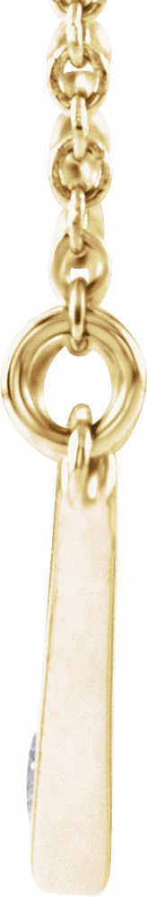 14K Yellow .03 CTW Diamond Solitaire V 18 Necklace