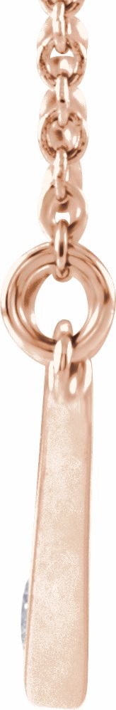14K Rose .03 CTW Diamond Solitaire V 18 Necklace