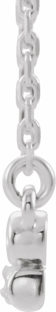 14K White Blue Sapphire Infinity-Inspired Bar 18 Necklace