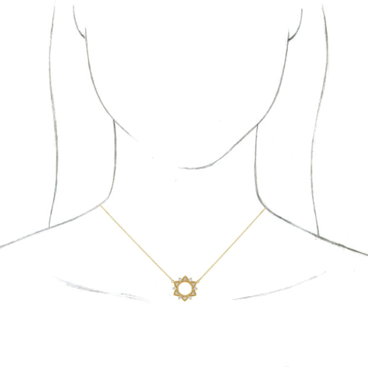 14K Yellow 1/4 CTW Diamond Accented 18 Necklace