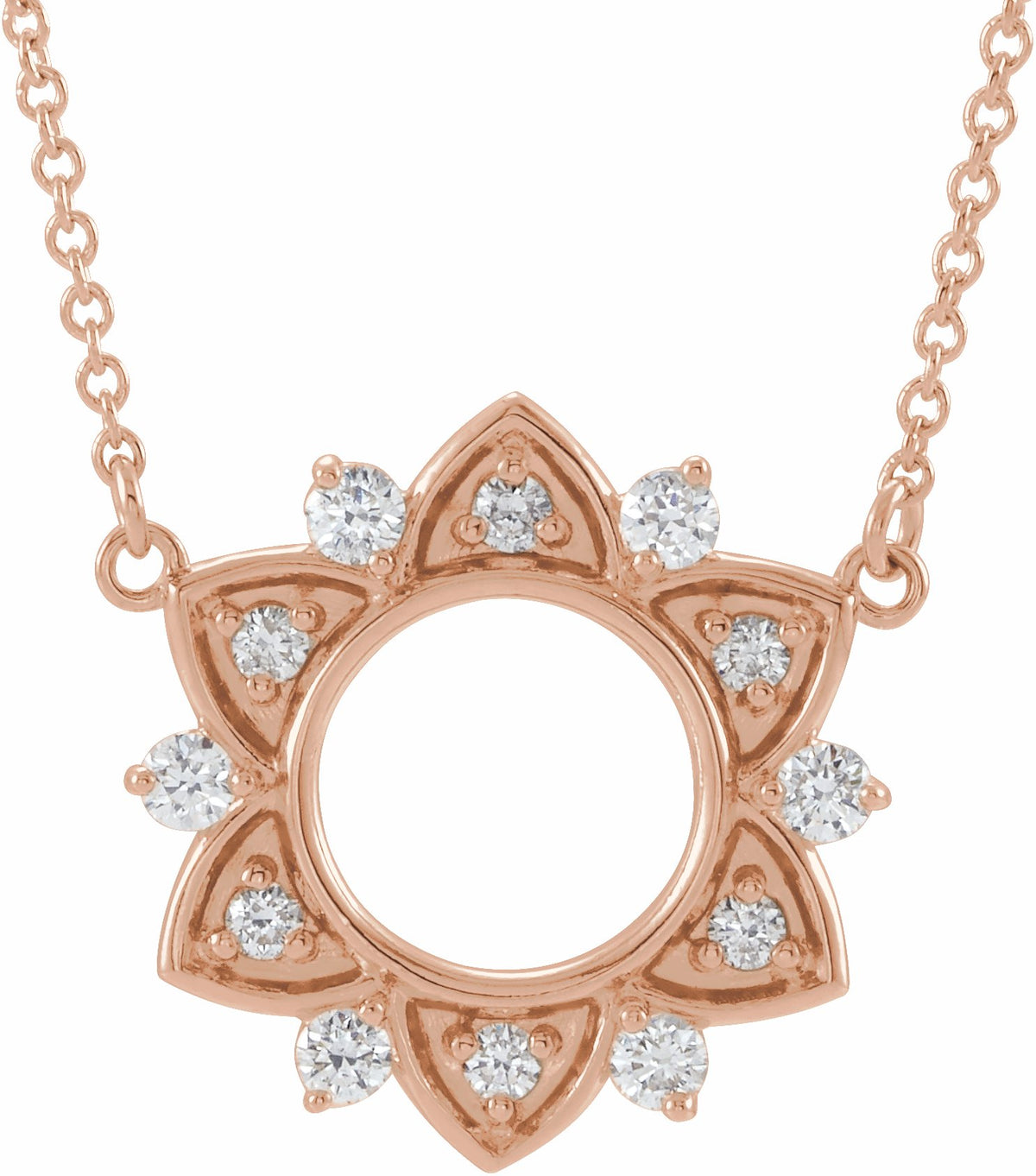 14K Rose 1/4 CTW Diamond Accented 18 Necklace