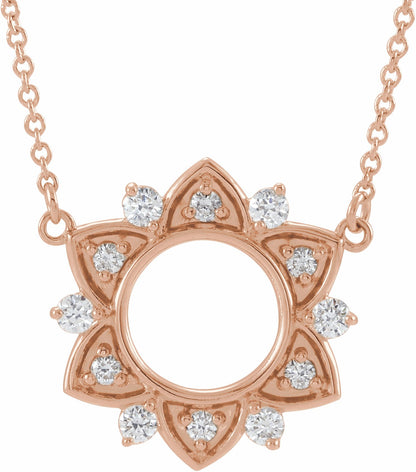 14K Rose 1/4 CTW Diamond Accented 18 Necklace