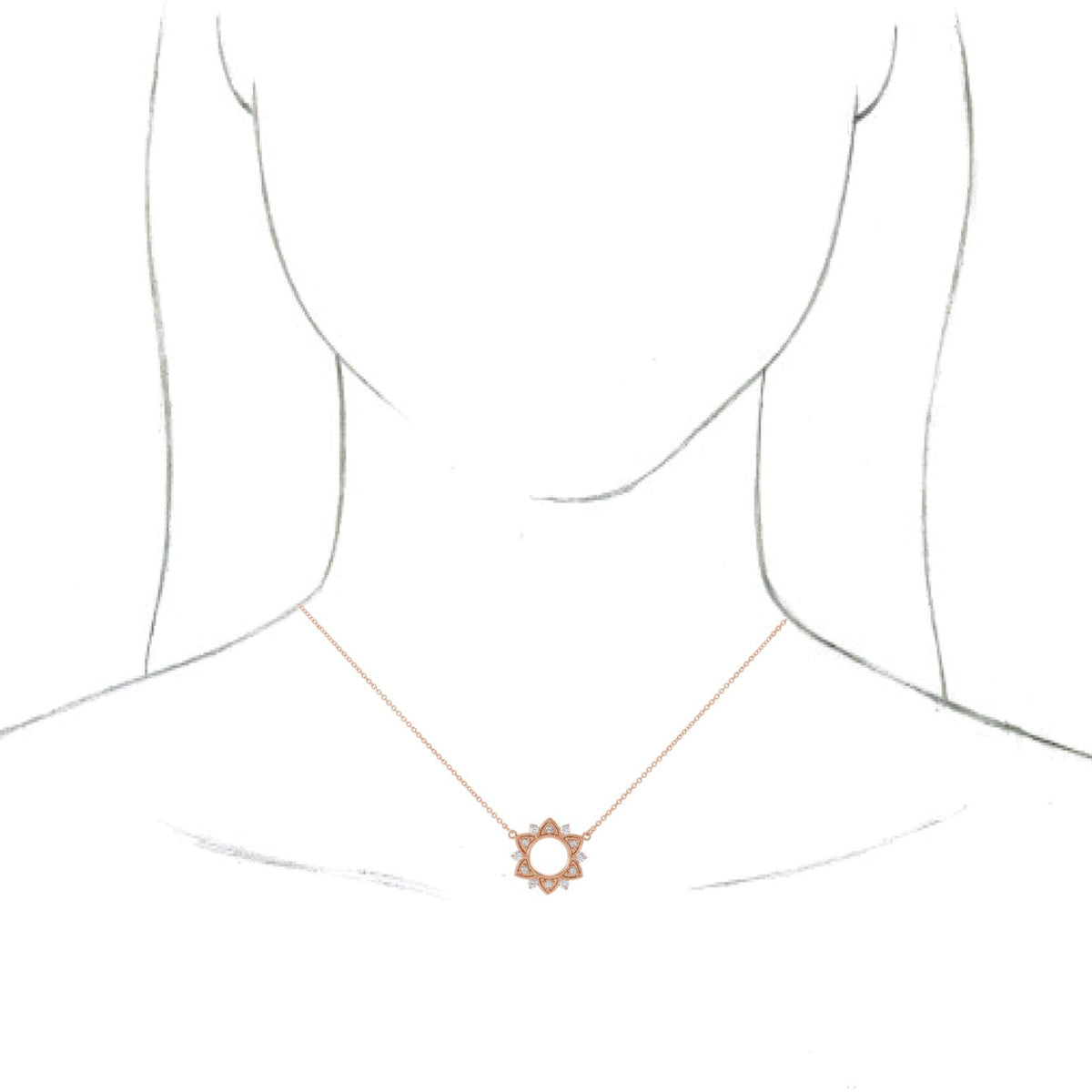 14K Rose 1/4 CTW Diamond Accented 18 Necklace
