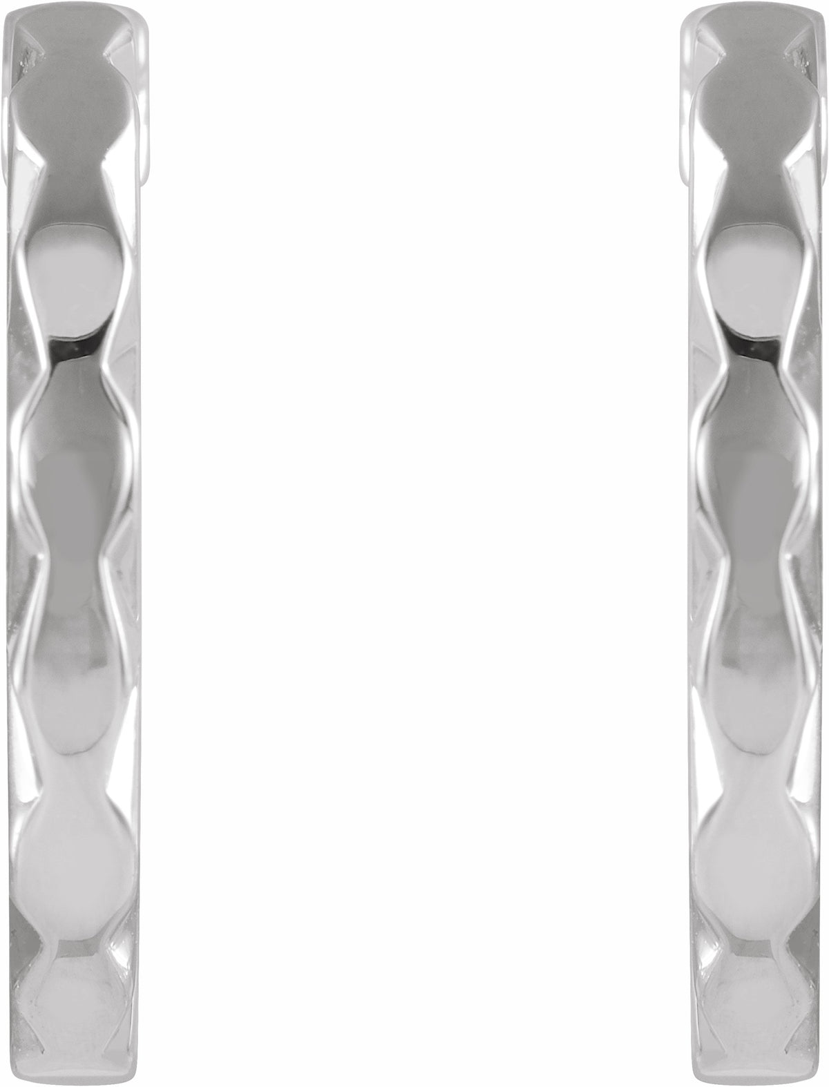 Platinum Geometric Hoop Earrings