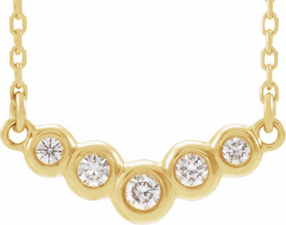 14K Yellow  1/8 CTW Diamond 18 Necklace