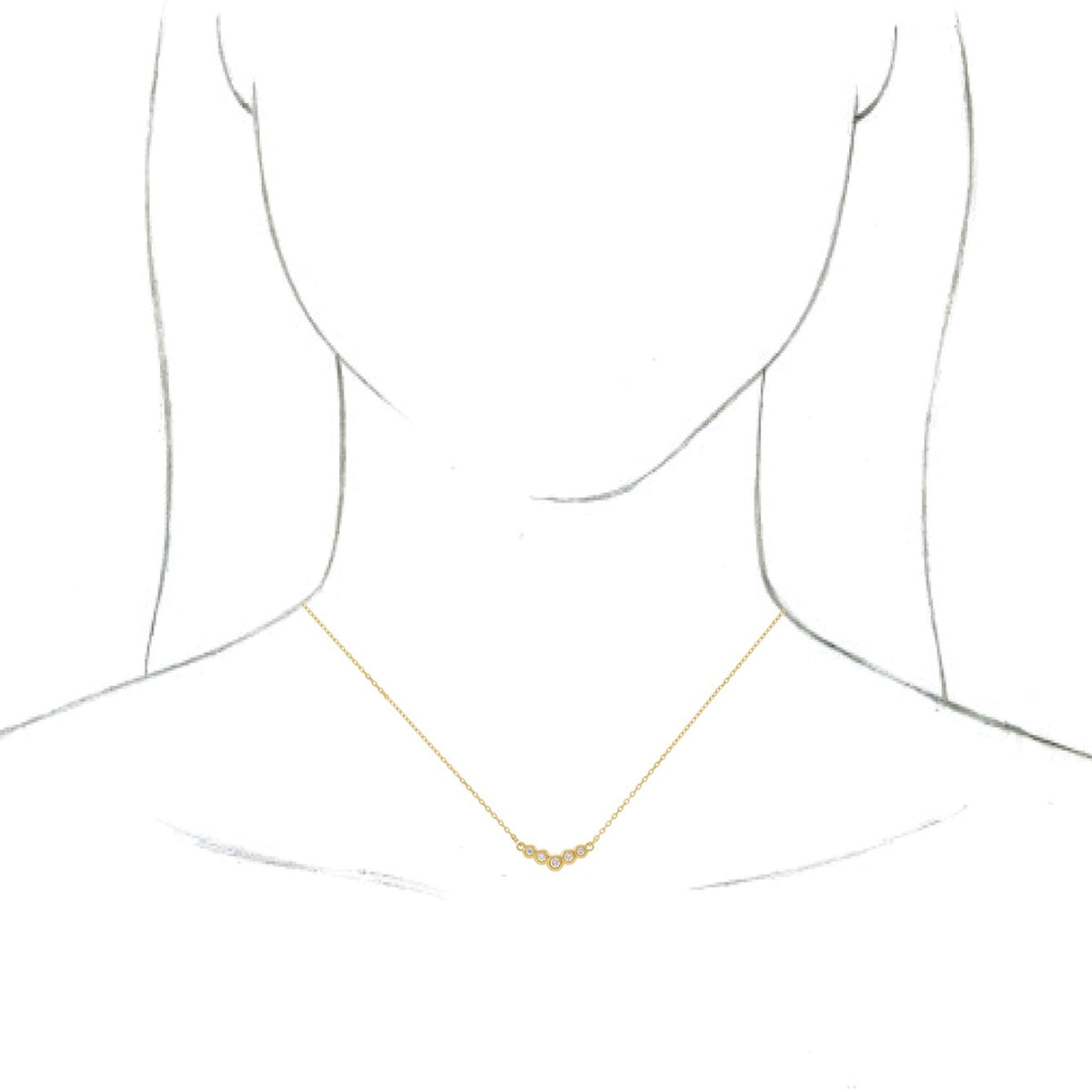 14K Yellow  1/8 CTW Diamond 18 Necklace
