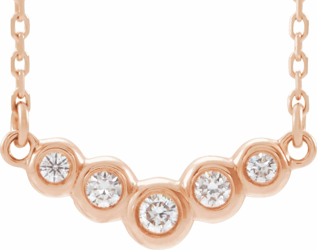 14K Rose  1/8 CTW Diamond 18 Necklace