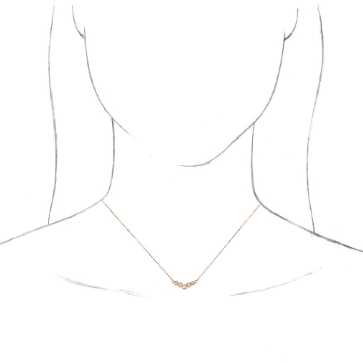 14K Rose  1/8 CTW Diamond 18 Necklace