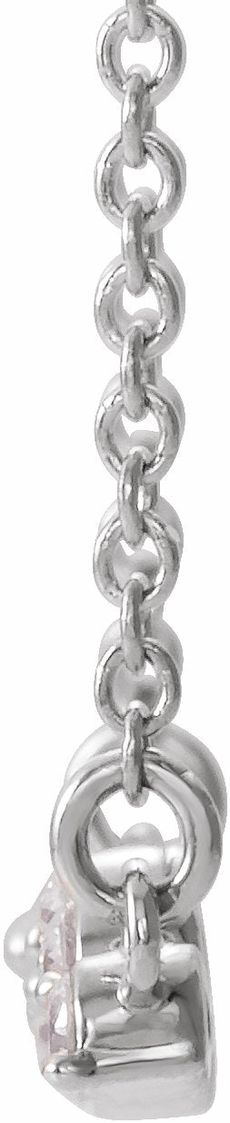 14K White 1/4 CTW Diamond Graduated 18 Necklace