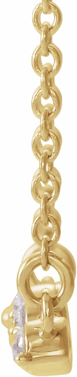 14K Yellow 1/4 CTW Diamond Graduated 18 Necklace