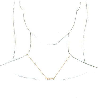 14K Yellow 1/4 CTW Diamond Graduated 18 Necklace