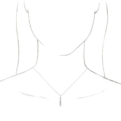 14K White .03 CTW Diamond Geometric 16-18 Necklace