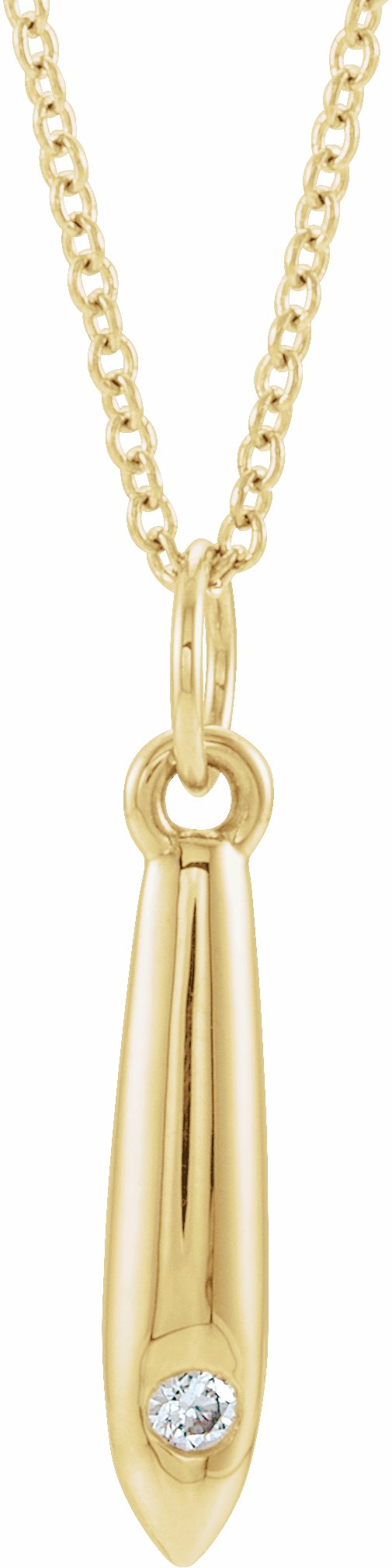 14K Yellow .03 CTW Diamond Geometric 16-18 Necklace