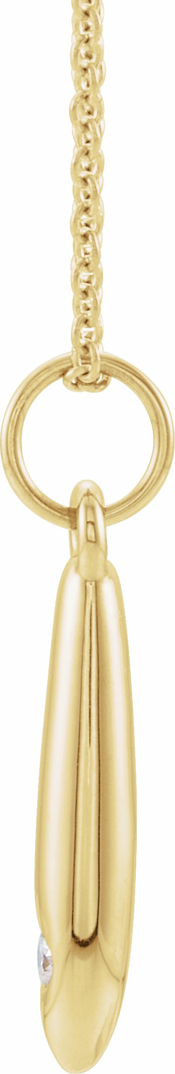 14K Yellow .03 CTW Diamond Geometric 16-18 Necklace