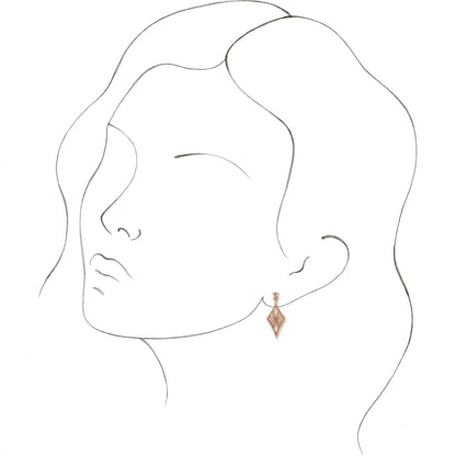 14K Rose Vintage-Inspired Dangle Earrings