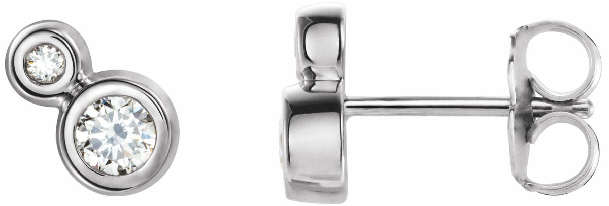 14K White 1/5 CTW Diamond Earrings