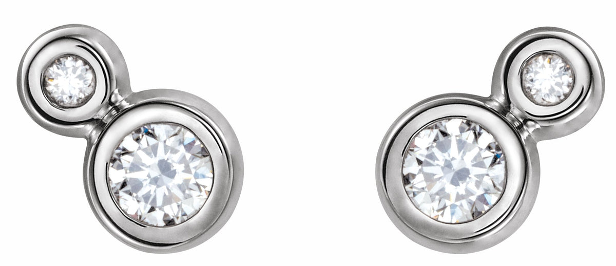 14K White 1/5 CTW Diamond Earrings
