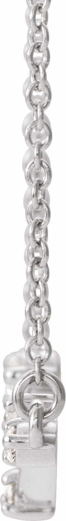 14K White 1/10 CTW Diamond Constellation 18 Necklace