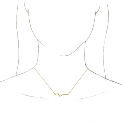 14K Yellow 1/10 CTW Diamond Constellation 18 Necklace
