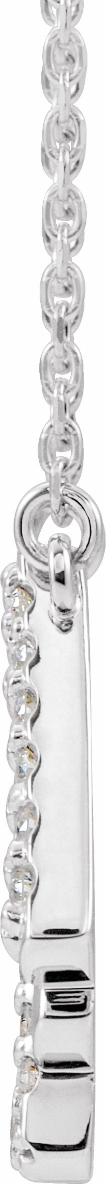 14K White 1/4 CTW Diamond Art Deco 18 Necklace