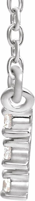 14K White 1/4 CTW Diamond Art Deco 18 Necklace