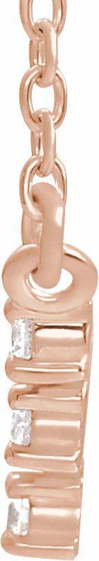 14K Rose 1/4 CTW Diamond Art Deco 18 Necklace