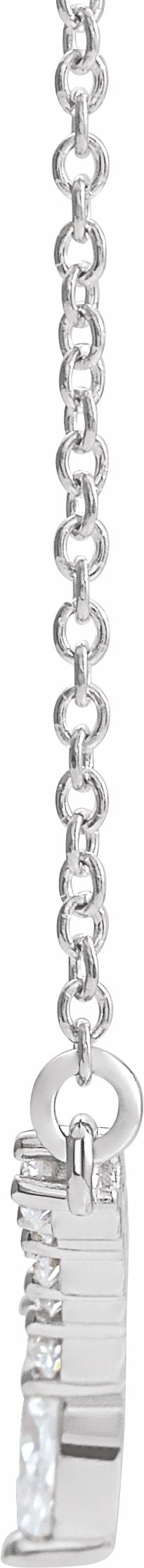 14K White 1/3 CTW Diamond 18 V Necklace
