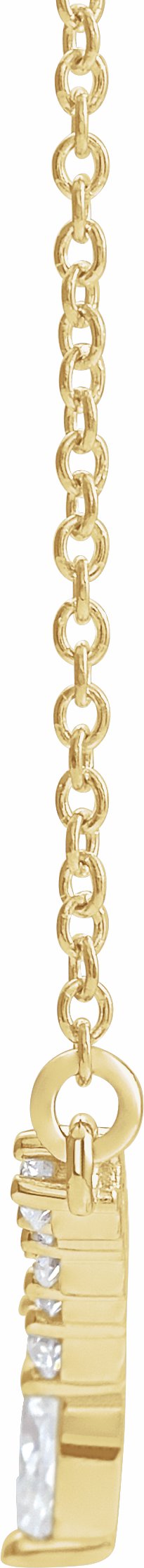 14K Yellow 1/3 CTW Diamond 18 V Necklace