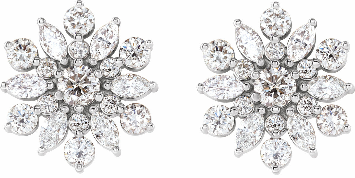 14K White 1 CTW Diamond Earrings