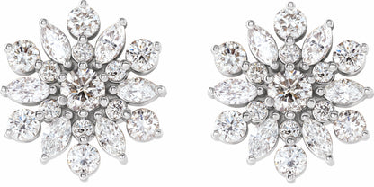 14K White 1 CTW Diamond Earrings