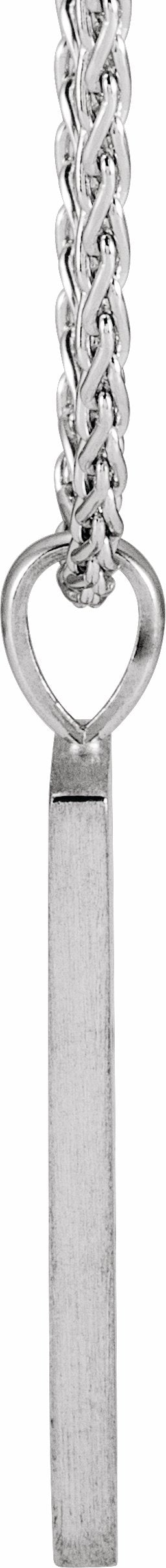 14K White 1/5 CTW Black Diamond Triangle 24 Necklace