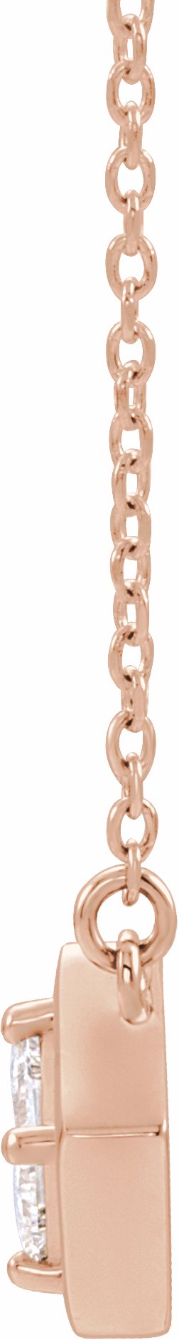 14K Rose 1/4 CTW Diamond Geometric 18 Necklace