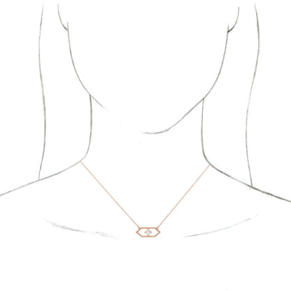 14K Rose 1/4 CTW Diamond Geometric 18 Necklace