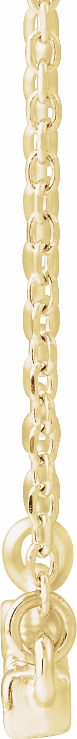 14K Yellow 1/8 CTW Diamond French-Set Bar 16 Necklace