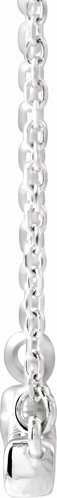 14K White 1/4 CTW Diamond French-Set Bar 18 Necklace