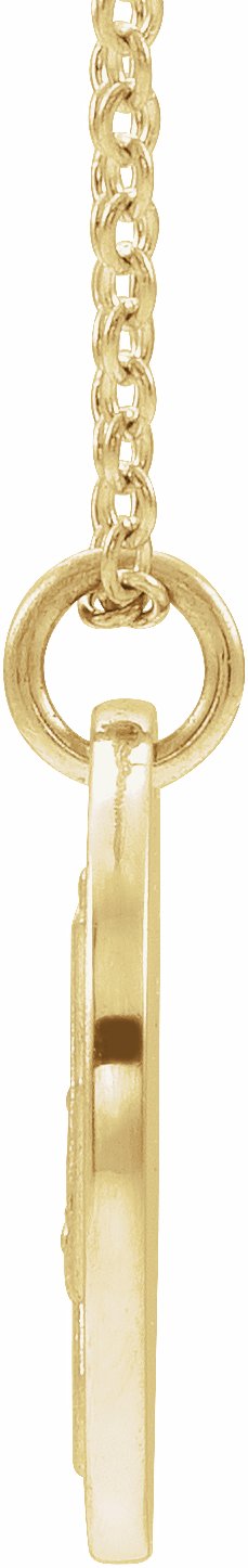 14K Yellow .025 CTW Diamond Lotus 16-18 Necklace