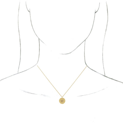 14K Yellow .025 CTW Diamond Lotus 16-18 Necklace