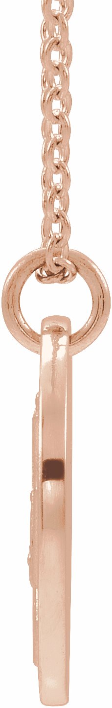 14K Rose .025 CTW Diamond Lotus 16-18 Necklace