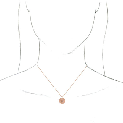 14K Rose .025 CTW Diamond Lotus 16-18 Necklace