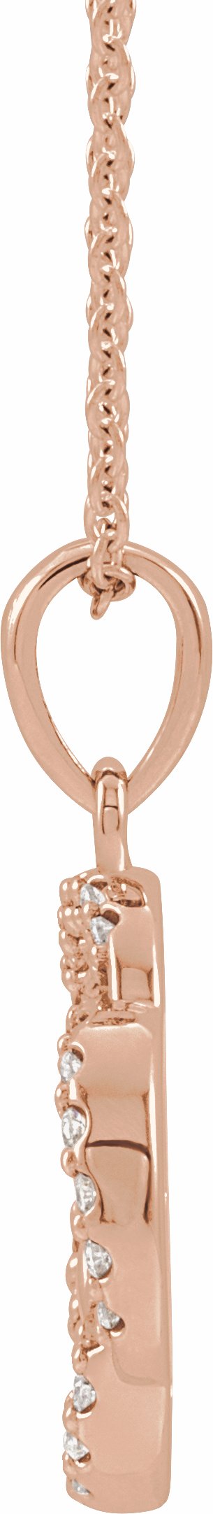 14K Rose 1/8 CTW Diamond Five-Fold Celtic Necklace