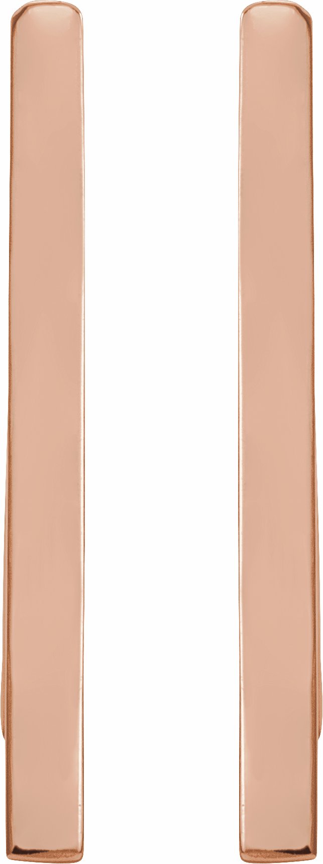 14K Rose Triangle Hoop Earrings